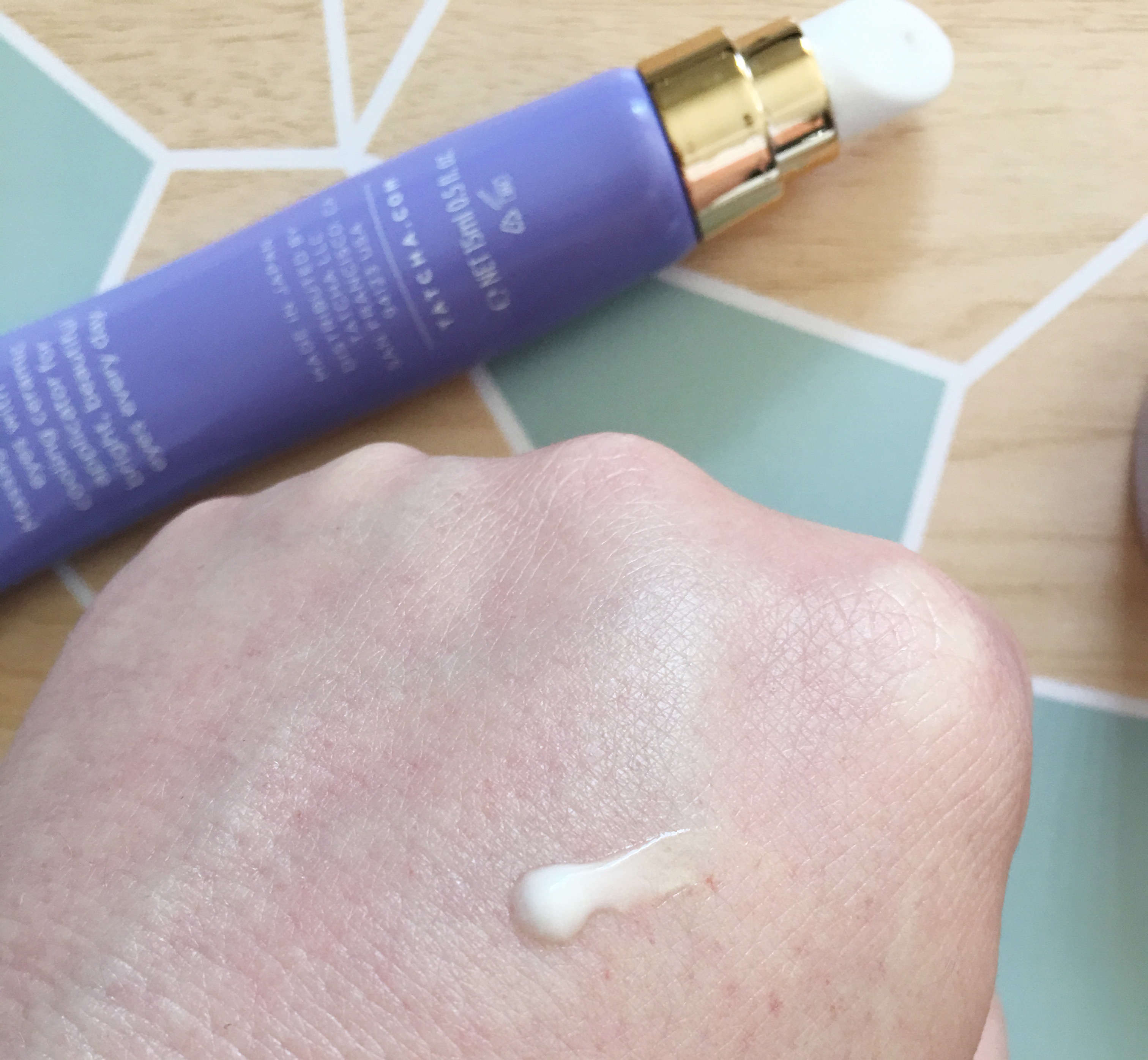 Tatcha Luminous Deep Hydration Firming Eye Serum Texture Swatch